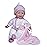 La Baby Caucasian 11-inch Small Soft Body Baby Doll | JC Toys - La Baby | Washable |Removable White and Pink Outfit w/Hat, Pacifier & Blanket | for Children 12 Months +