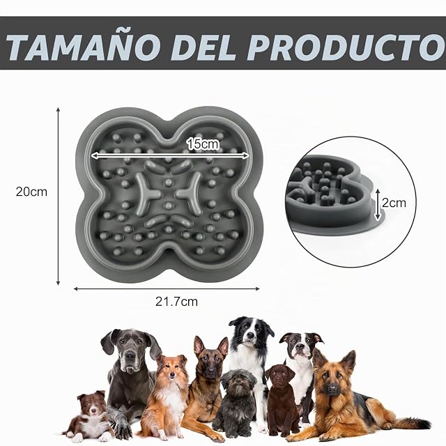 Foto 2 de 8 de Comedero Perro Antivoracidad, Silicona Comedero Antivoracidad Perro, Comedero Gato Antivoracidad