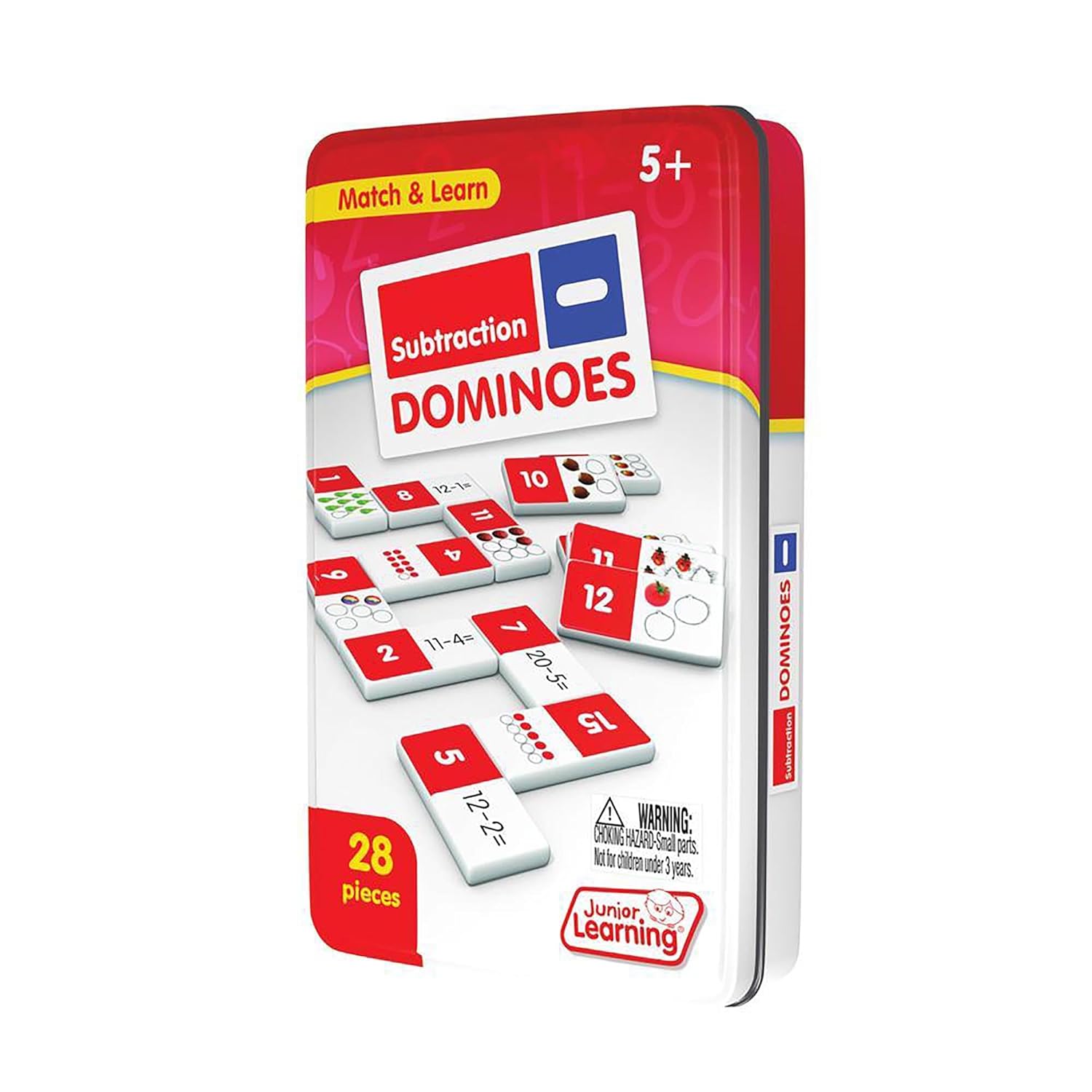 Junior Learning Dominoes Subtraction White 7.8 H x 4.7 L x 1.5 W