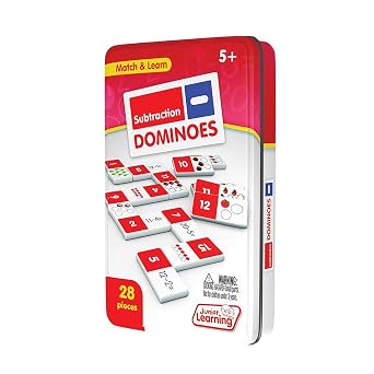 Junior Learning Dominoes Subtraction White 7.8 H x 4.7 L x 1.5 W