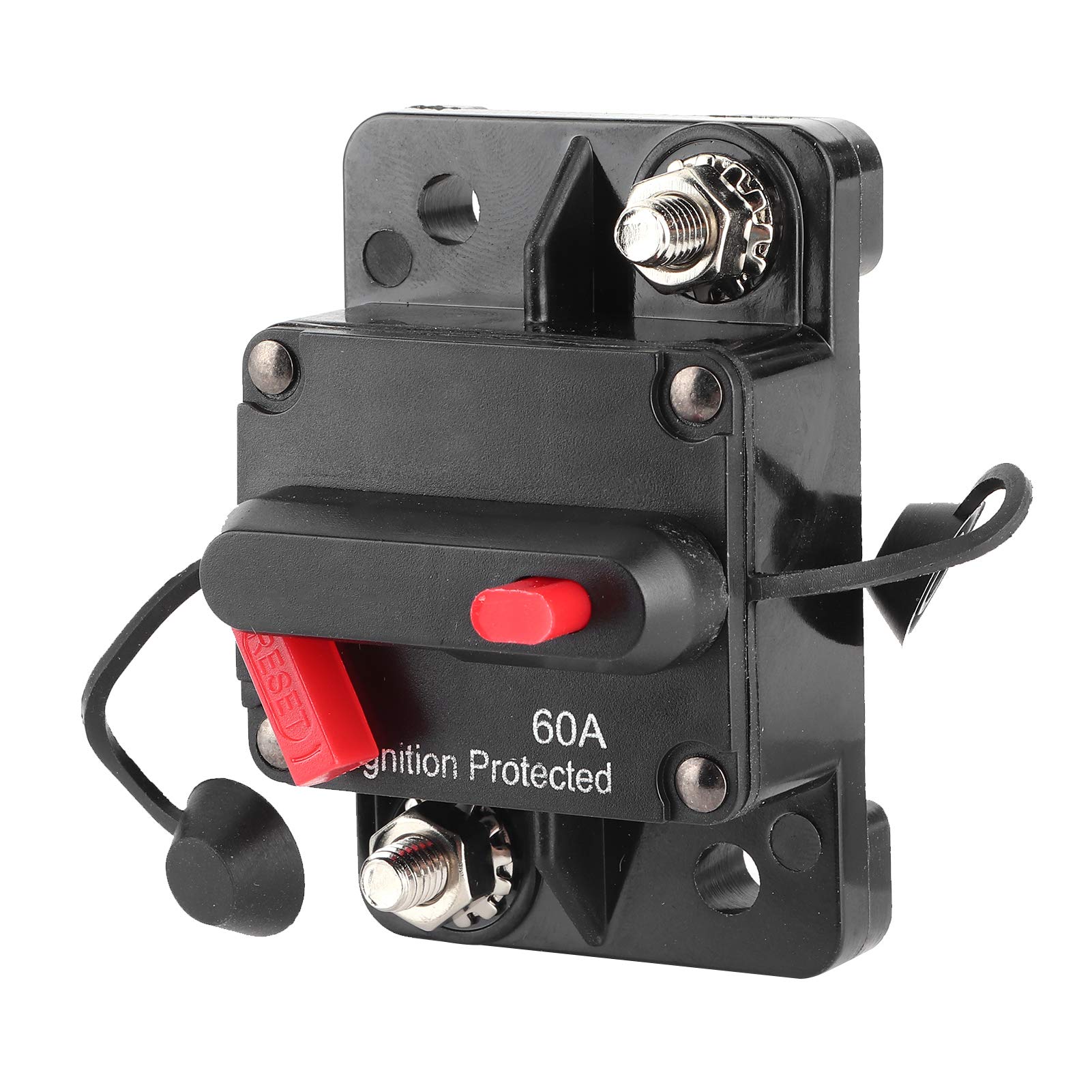 Wyłącznik Automatyczny Wzmacniacza, Części Zamienne do łodzi/Jachtu, 60A Wyłącznik Automatyczny Wzmacniacza Uchwyty do Resetowania Bezpiecznika 12-48 V DC Wodoodporny do Jachtu Samochodowego Rv