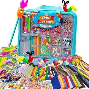 Arts and Crafts Supplies for Kid - 1600+Pcs Craft Kits for Kids - DIY School Craft Project for Kids Age 6 7 8-12 Gifts for Girls and Boys Crafts for Girls Ages 8-12 Arts Activities