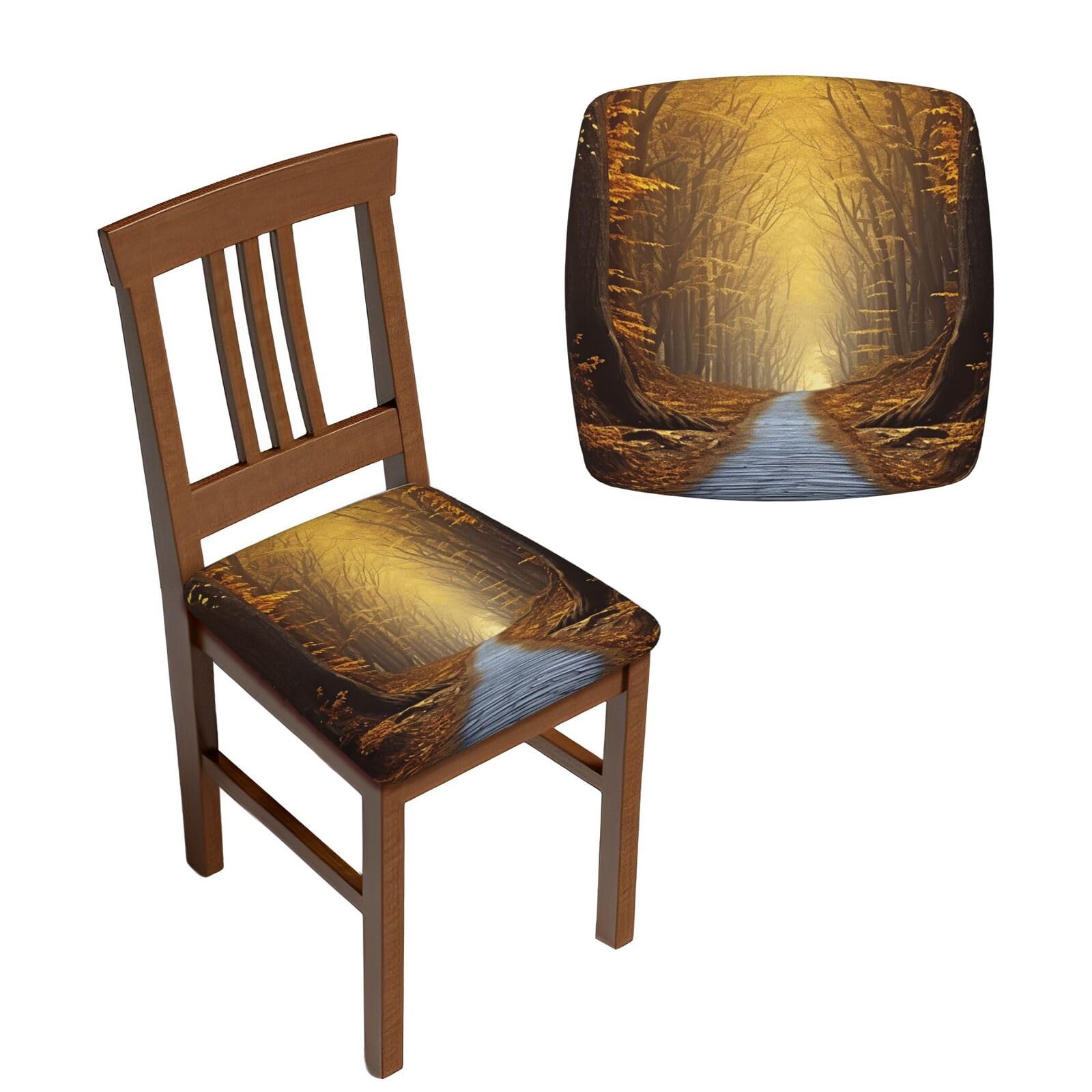 NONHAI 4PCS Dining Chair Seat Covers Set Pathway Stretch Removable Chairs Covers Washable Seat Cushion Slipcovers Protector for Dining Room Kitchen Chairs