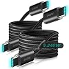 240W USB C to USB C Cable [2-Pack 1m+1m] USB C Charger Cable, Nylon Type C Charger Cable Fast Charging for iPhone 17 16 15 Pro Max, MacBook Pro/Air, iPad Pro, Galaxy S25 S24, Switch 2, Steam Deck (2)