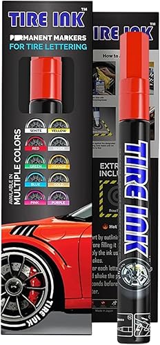 Miniatura 11 de Lapiceras de pintura Tire Ink para neumáticos de coche permanente y a prueba de agua en 8 colores: blanco, rojo, azul, verde, amarillo, anaranjado