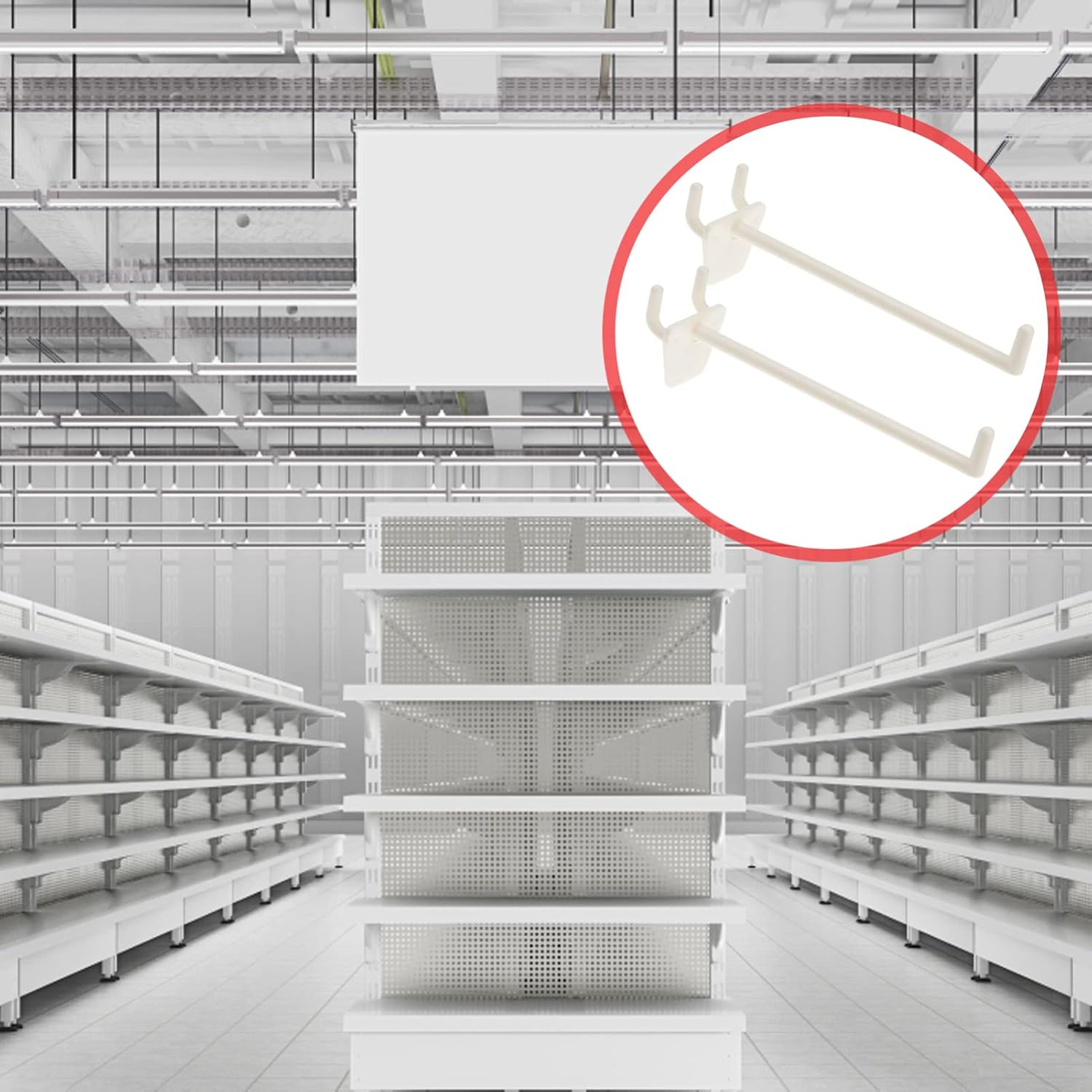MAGICLULU 100-Pack ABS Pegboard Hooks for Wall Organization 2cm Spacing Utility Hangers for Crafting and Tool Storage Compatible Standard Pegboards
