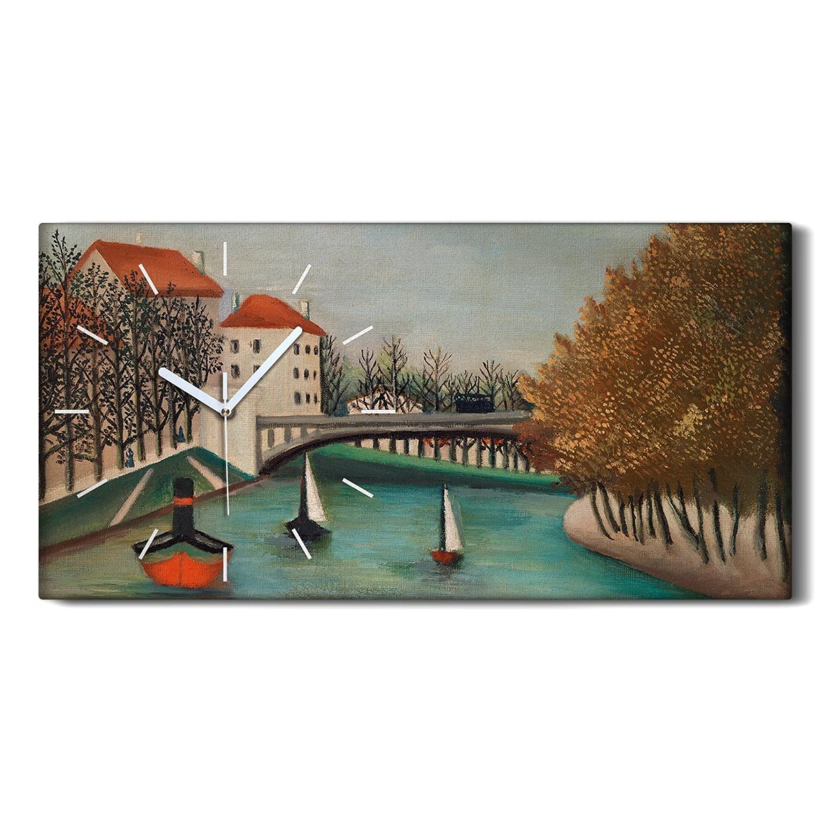 Horloge sur Toile Salon et Chambre Décoration Murale Zen City River