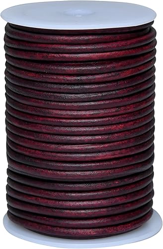 Miniatura 9 de Cuerda redonda de cuero auténtico, cuerda para hacer joyas, collares, pulseras, trenzas Kumihimo, envolturas, manualidades y proyectos de