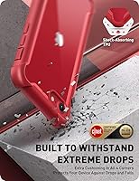 Vista 4 de i-Blason Ares - Funda para iPhone SE 2022 (3ª generación), [protector de pantalla integrado] Funda transparente resistente de doble capa para iPhone