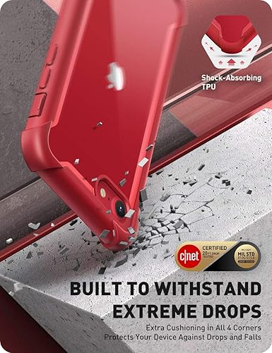 Miniatura 4 de i-Blason Ares - Funda para iPhone SE 2022 (3 generación), protector de pantalla integrado Funda transparente resistente de doble capa para iPhone SE