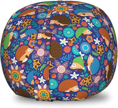 Miniatura 202 de Lunarable Silla de almacenamiento para adolescentes, coloridos patines de estilo retro, para actividades juveniles, para niñas y niños, divertido