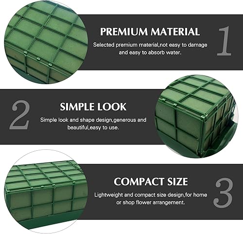 Miniatura 3 de 2 jaulas de espuma floral, suministros de arreglos florales con soporte rectangular, ladrillos para decoración de flores frescas, bodas, vacaciones