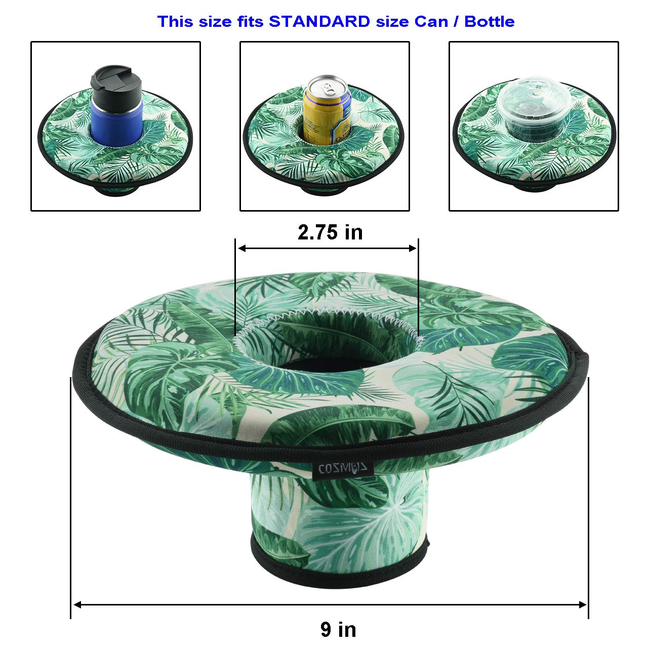 Neoprene Floating Drink Holder Floating Coaster Pool Drink Holder Beverage Float Cup Holder for Pool Party Hot Tub Outdoor Water Fun (Medium Size (2 Pcs))