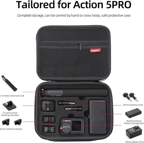 Miniatura 2 de Father&I - Funda de transporte para DJI OSMO Action 543, una de las bolsas de almacenamiento y protección más compactas y portátiles, funda para