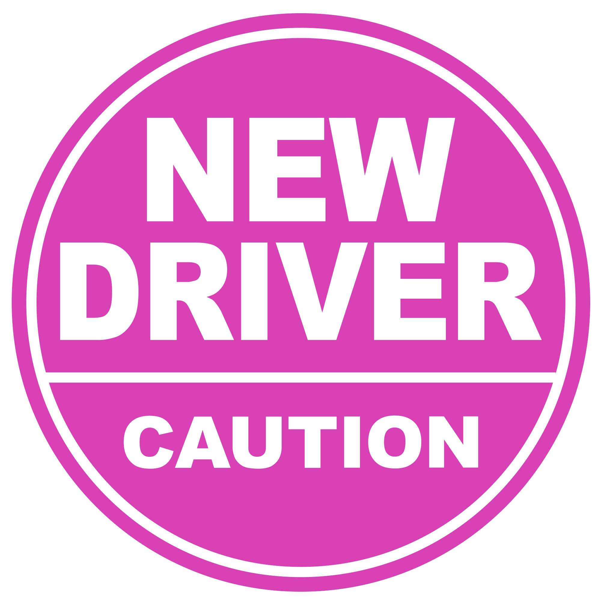 Geekbear Pink/Pink New Driver Magnet For Car () – Student Driver Magnet For Car – New Driver Bumper Safety Sign – Rookie Novice Driver Magnet And Decals – Be Patient Vehicle Sticker (1 Pack)