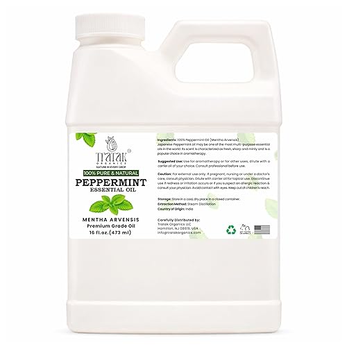 16 fl oz - Peppermint Essential Oil 100% Pure, Uncut