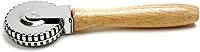 Norpro Stainless Steel Pastry Crimper Cutter Sealer - 7" Wood Handle for Pies, Ravioli, Turnovers & Tarts