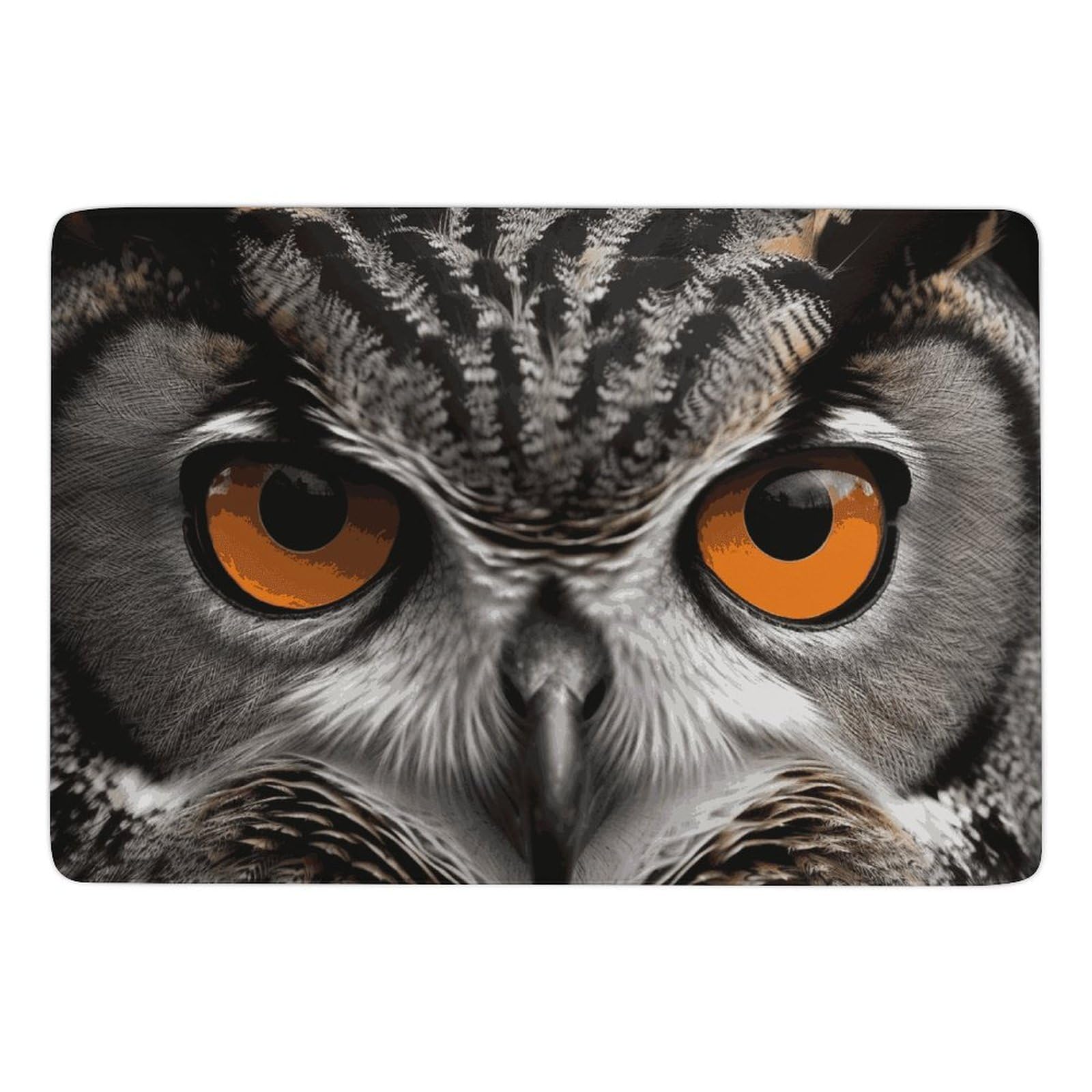 Grand tapis de bain hibou lavable et antidérapant en velours