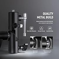 Vista 6 de NEEWER Camera Flash Bracket H Type Mount with Umbrella Softbox Holder, 180° Swivel Adjustable Metal Light Stand Adapter with 1/4" to 3/8" Screw