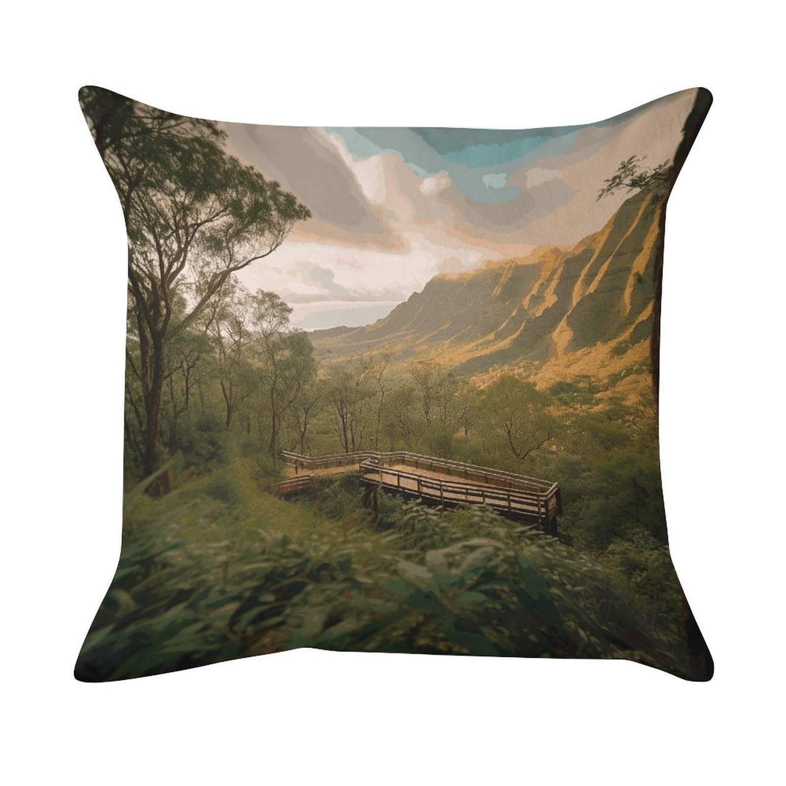 FekiLoot Wilderness Park Pillow Covers Luxury Velvet Square Pillowcases Throw Pillows Case with Invisible Zipper Decorative Velvet Cushion Covers Ultra Soft Lumbar Pillow Shells