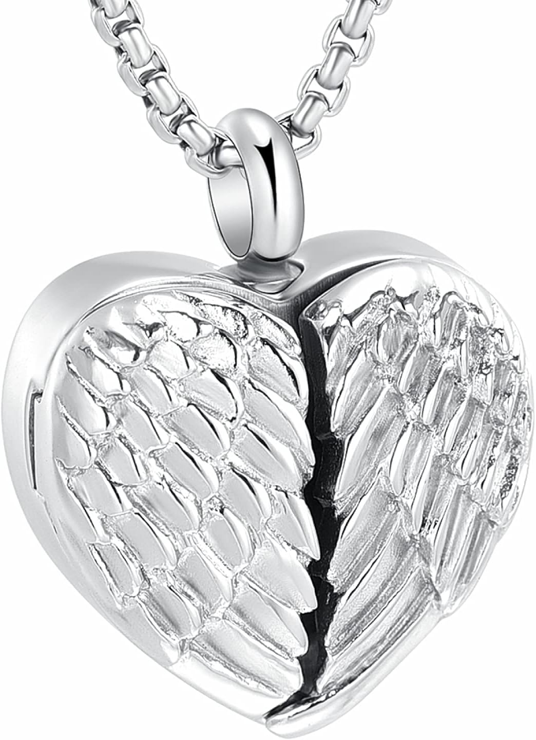 KETIME Ángel Abrible para Foto De Seres Queridos/Mascotas Siempre En Mi Corazón Urna Cremación Colgante Collar Sostener Cenizas - Grabable