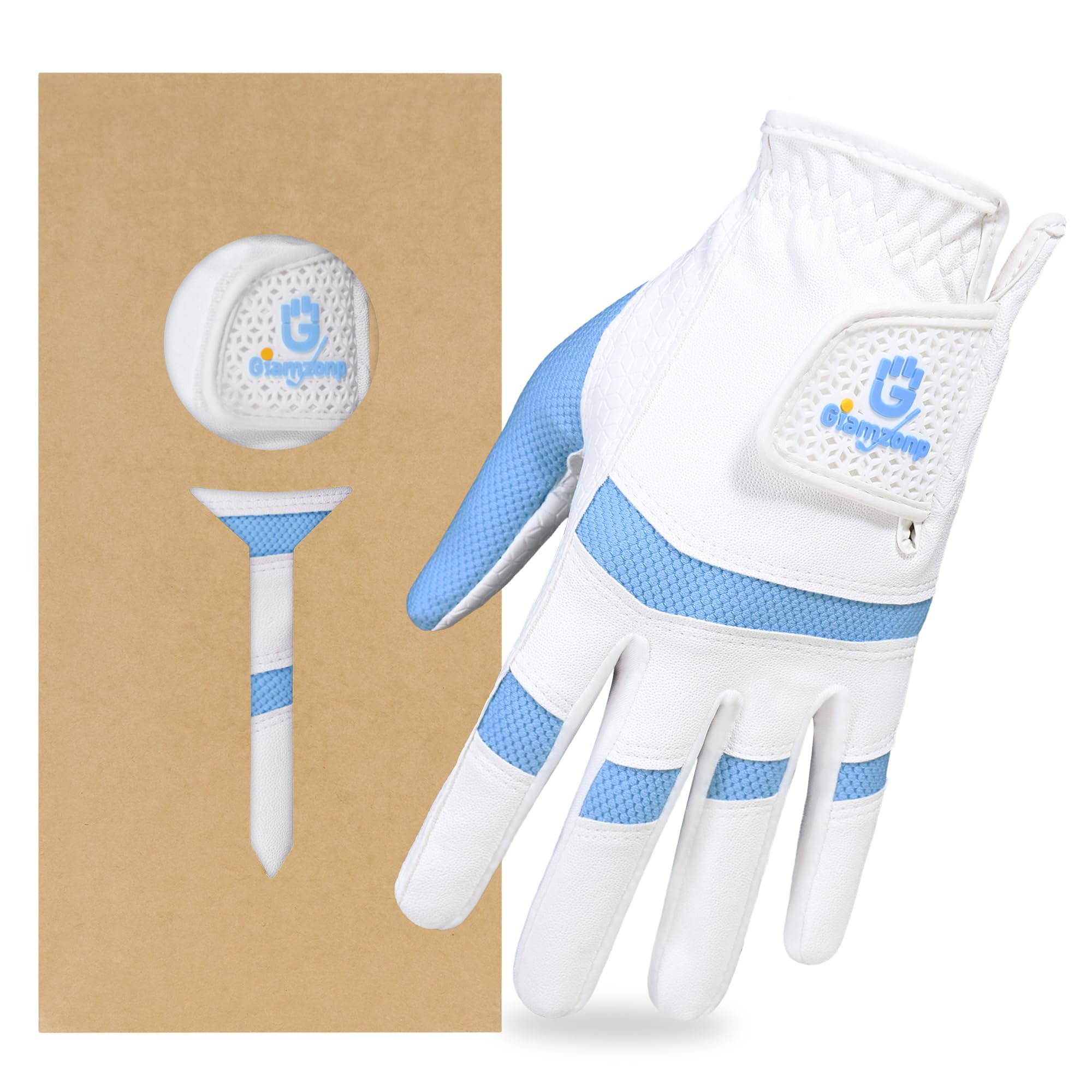 GIAMZONP Womens Golf Glove for Left or Right Hand 1 Pack, Breathable Lightweight Ladies Golf Glove with Non-Slip Grip for Women Golfers