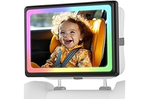 Car Seat Light| Shatterproof Clear View Rear Facing Mirror for Newborn Infant Toddler
