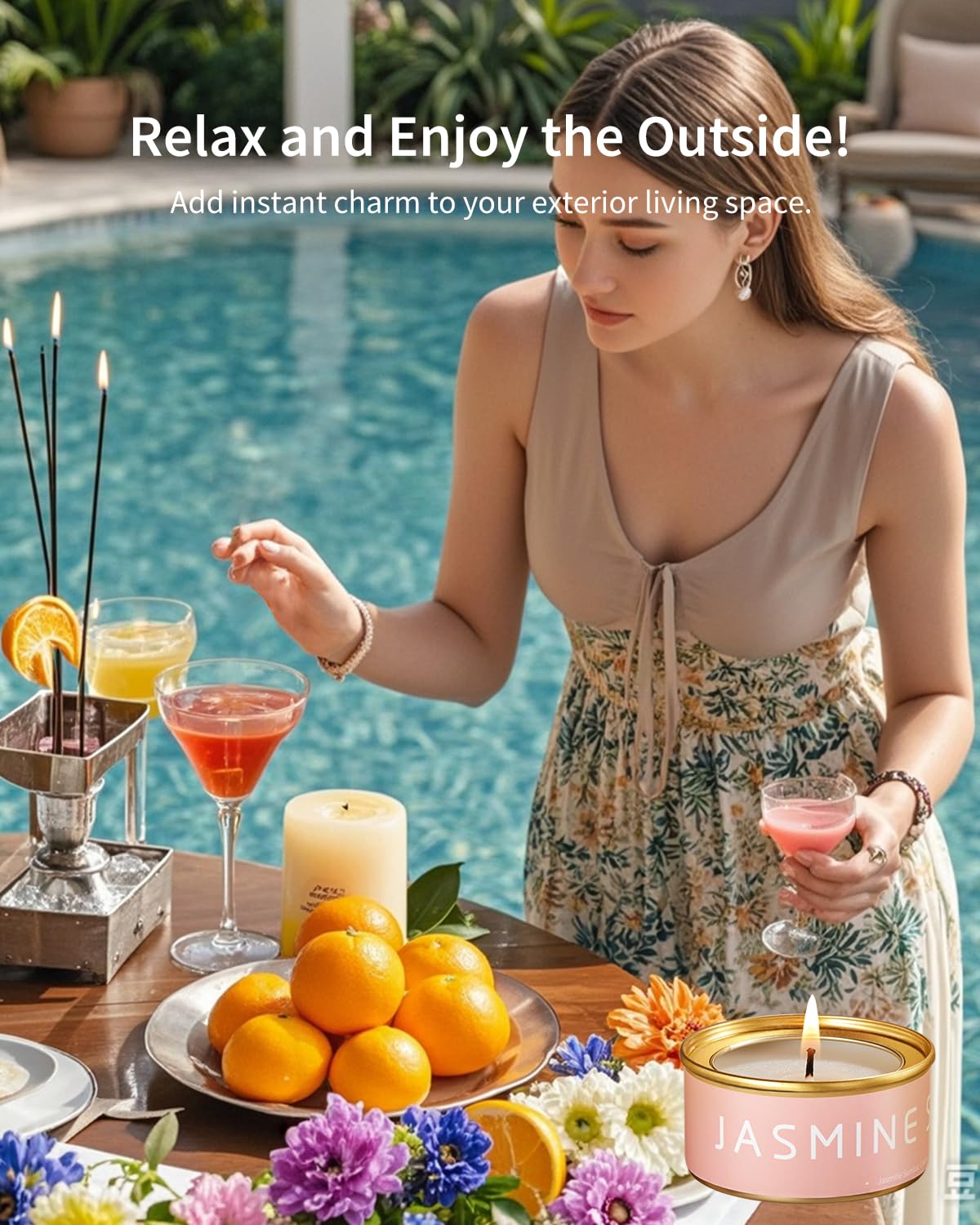 VTS Velas aromáticas para el hogar, paquete de 6 velas de aromaterapia (lavanda, vainilla, pera inglesa y fresia, neroil, salvia clara, jazmín sambac), juego de velas de regalo para relleno de 7