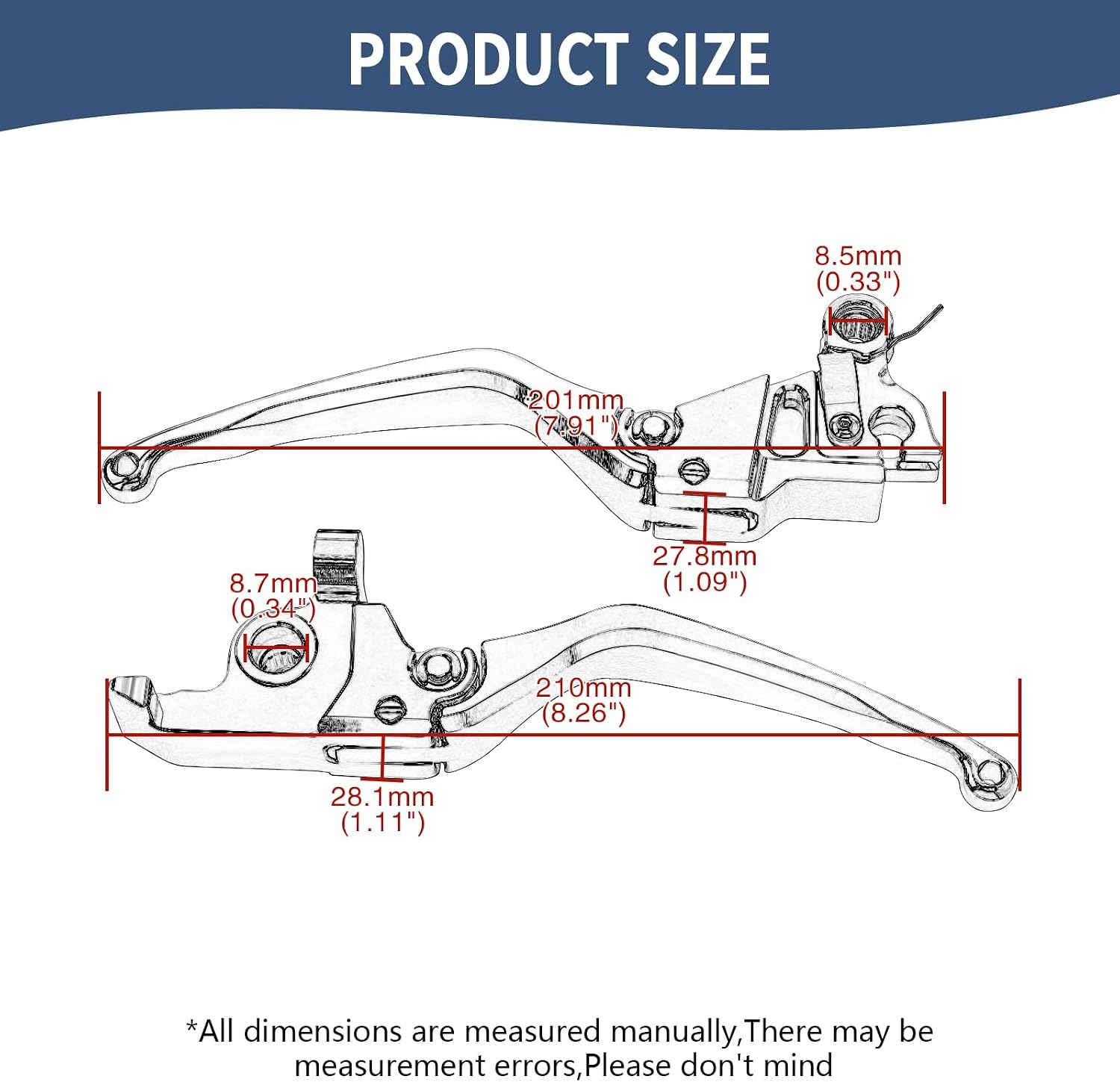 Motorcycle Levers Brake Clutch Handle Lever Adjustable Fit for Harley Touring CVO Street Glide Ultra Road Glide ST Limited Trike FLTRXSE FLHXSE FLHXL FLHXLSE FLHXSTSE FLTRXL (Chrome, Short)