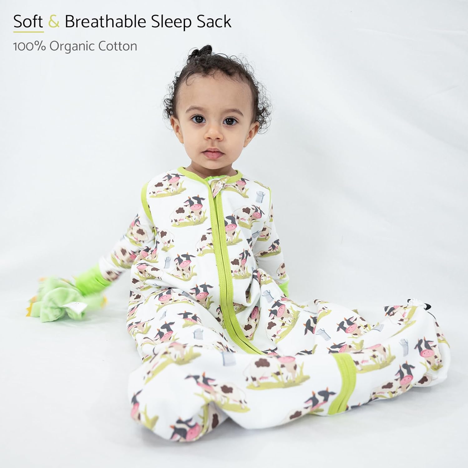 LollyBanks Baby Sleep Sack, 100% Cotton Wearable Blanket 2-Way Zipper Sleep Sacks - Image 2
