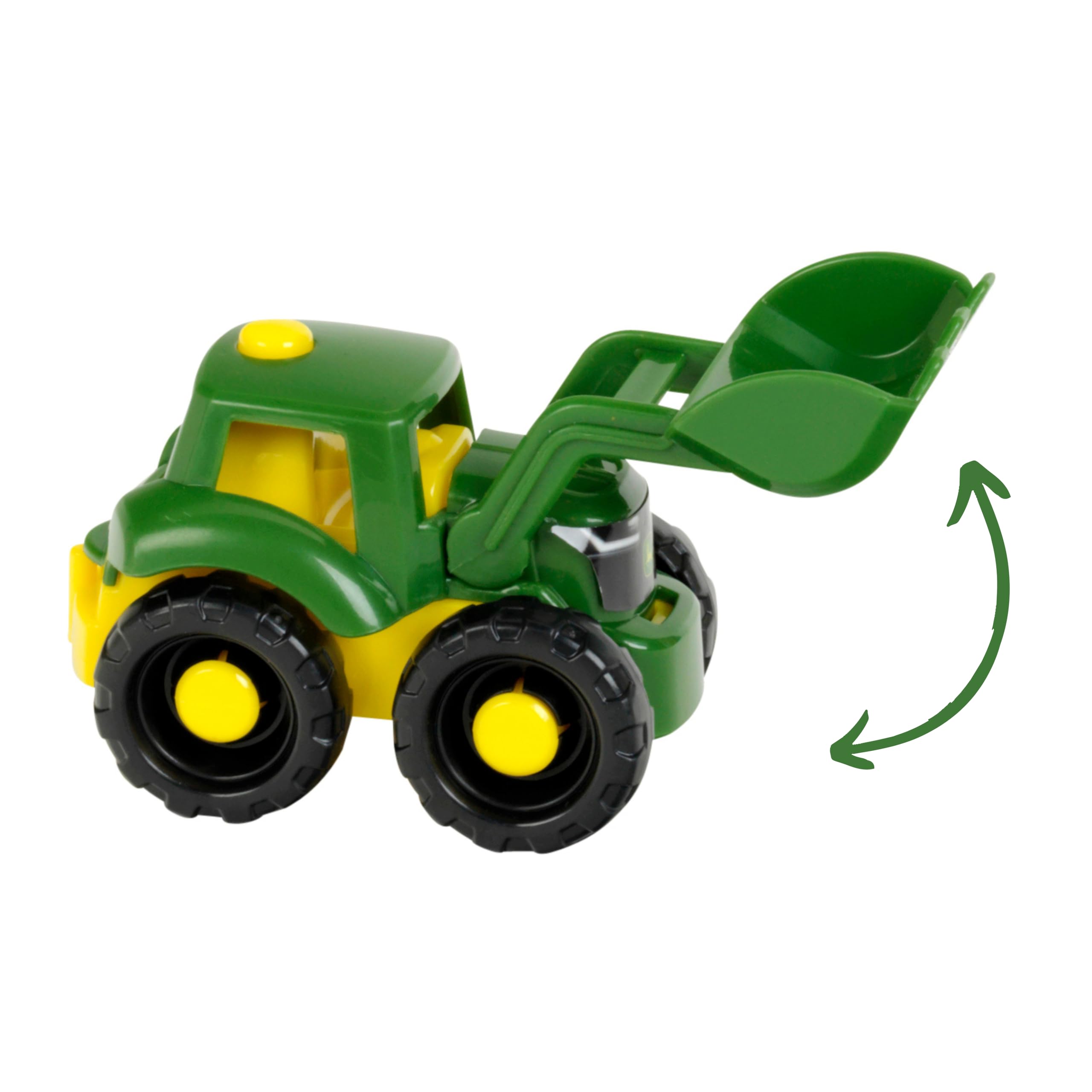 John Deere traktor, stabilny pojazd do piaskownicy, wykonany z wytrzymałego, nadającego się do recyklingu tworzywa sztucznego, zabawka dla dzieci od 18 miesięcy