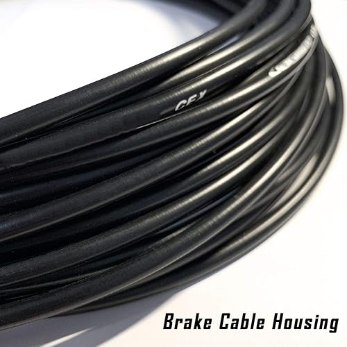 Miniatura 4 de Farbetter Kit de carcasa de cable de freno de bicicleta y carcasa de cable de cambio de bicicleta, 50 pies (0.157 in x 25 pies + 0.197 in x 25 pies)