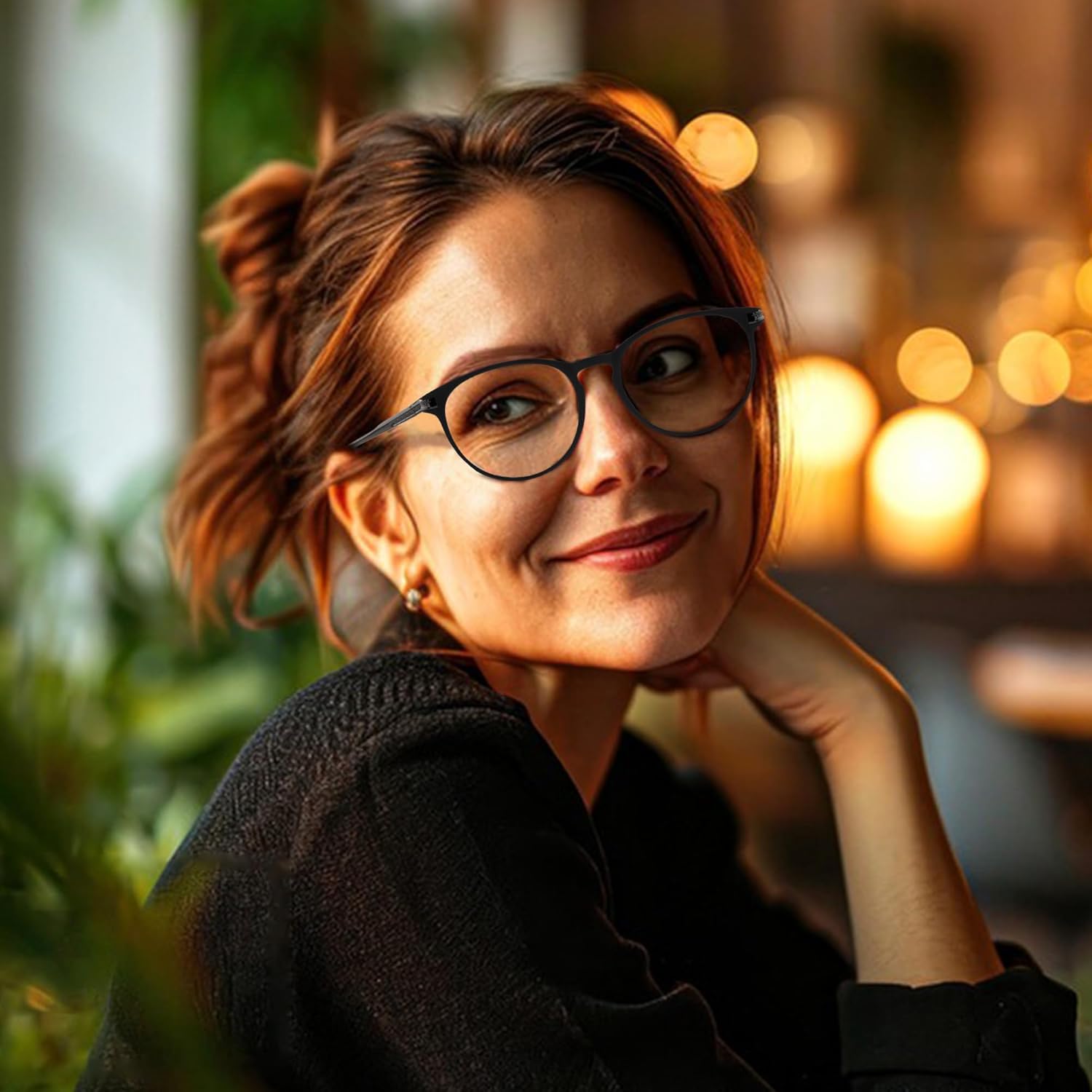 2 Pack Round Bifocal Reading Glasses for Women Men Clear Top Bi-focal Readers Far/Near Dual-use Computer Eyeglasses - Image 2