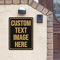 Vista 3 de Custom Signs,Custom Sign, Metal Sign Customized Sign Personalized Metal Signs Make Your Own Sign With Text Logo Image For Office Business Workplace