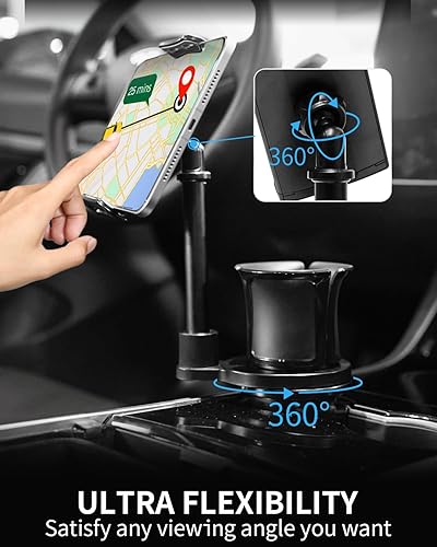 Miniatura 5 de Soporte para tablet para automóvil, soporte de teléfono de doble rotación, expansor para camión, viaje por carretera, artículos esenciales