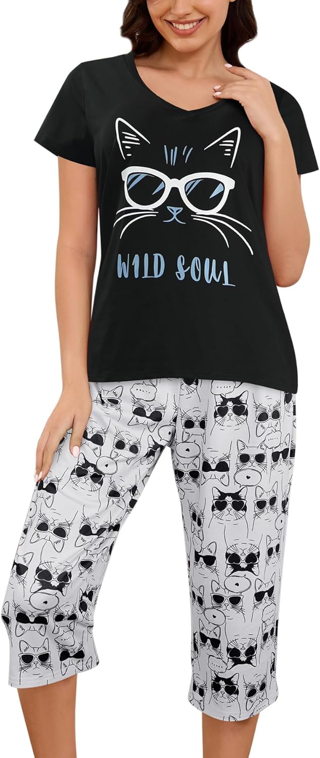 Pajama Bottoms Plus Size Capri Pajama Set Capri Set Woman Within