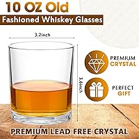 Vista 2 de Yaomiao 18 Pcs Old Fashioned Whiskey Glasses Bulk 10 Oz Bourbon Glass Cocktail Rocks Glasses for Whiskey Bourbon Liquor and Cocktail Drinks