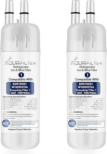 Miniatura 10 de FILTER1 W10295370 A - Filtro de agua de repuesto para refrigerador EDR1RXD 1 filtro de agua W10295370 A modelos de refrigerador (paquete de 4)