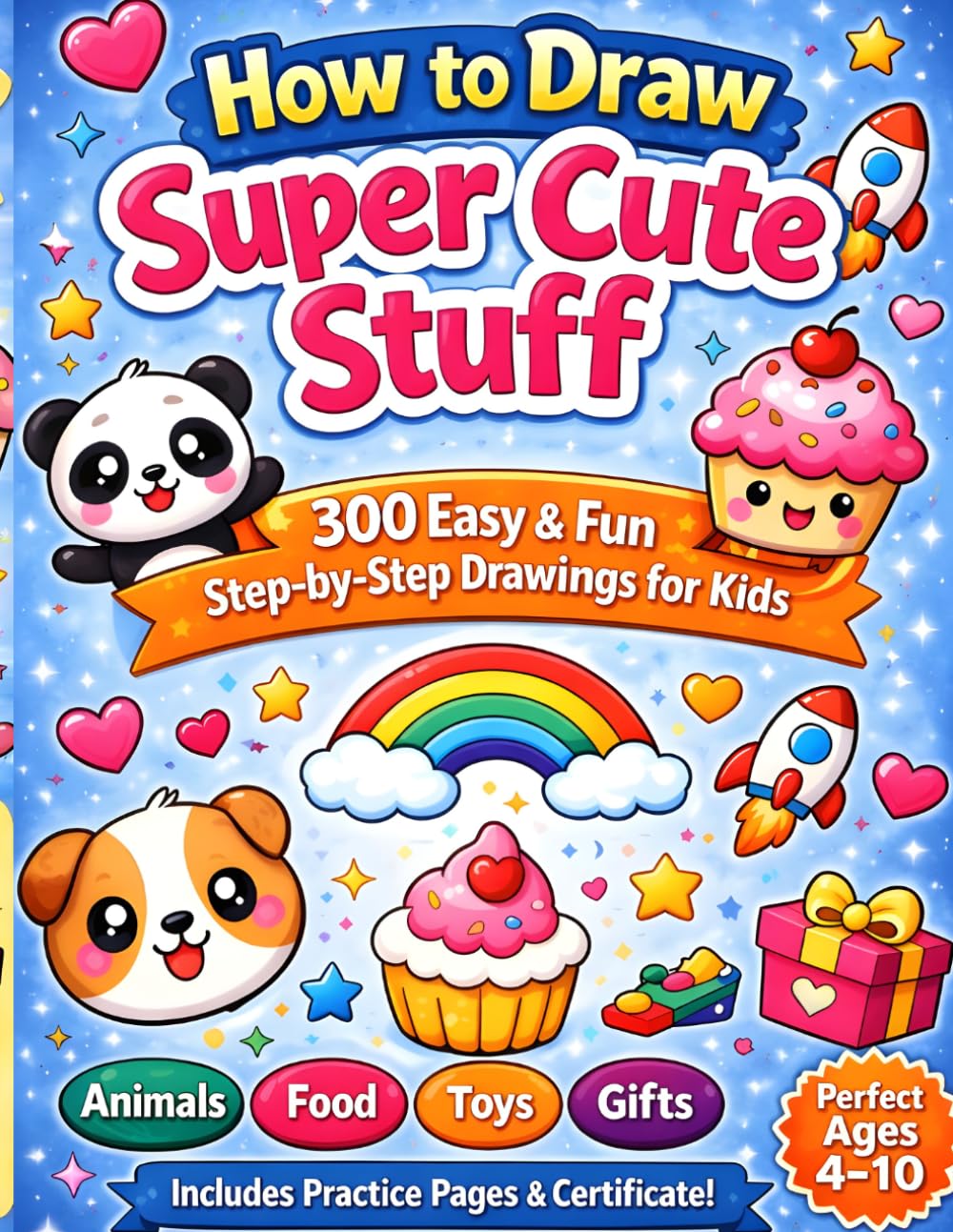 How to Draw Super Cute Stuff: 300 Easy & Fun Drawings for Kids — Animals, Food, Toys, Gifts and More