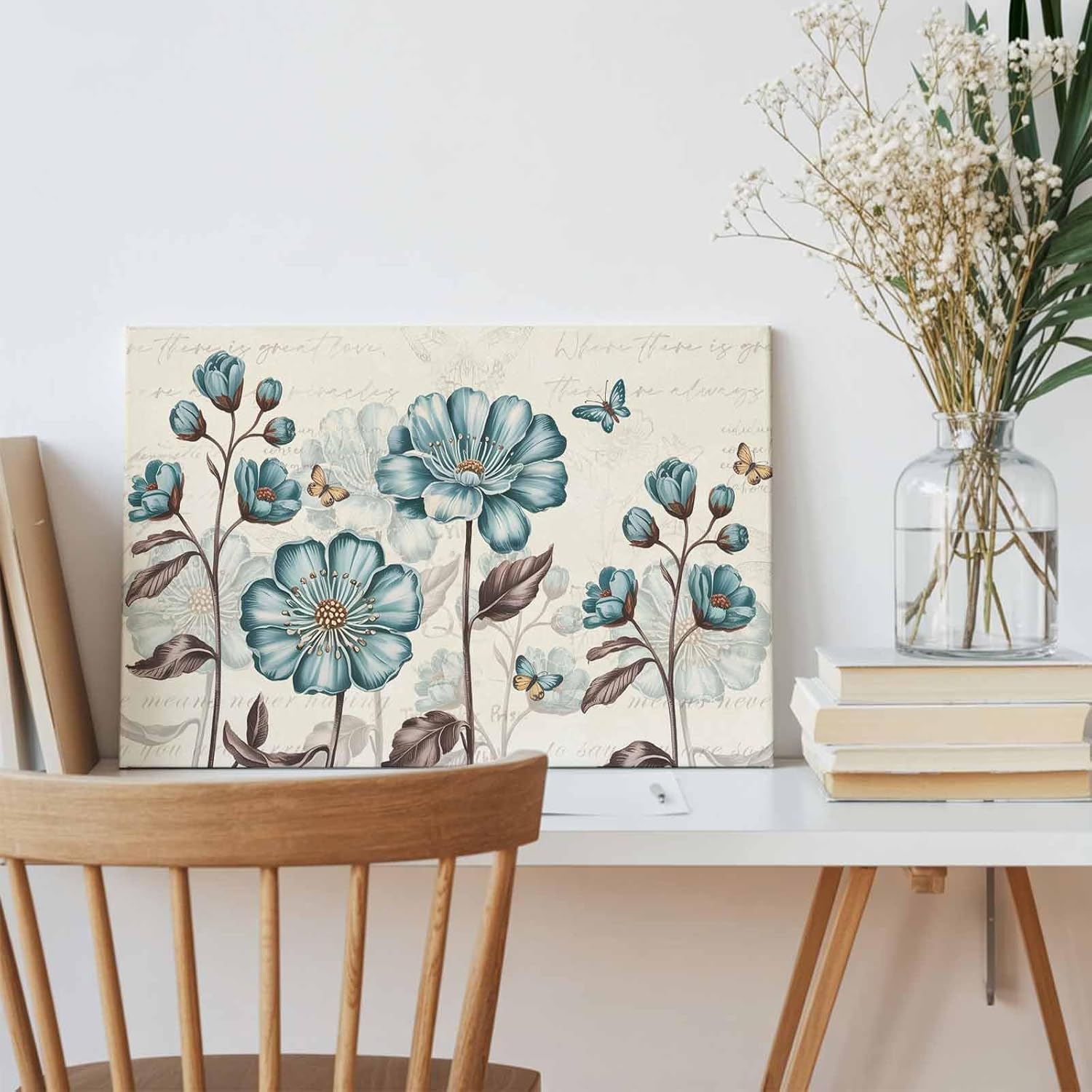 Rustic Tulip Boho Floral Butterfly