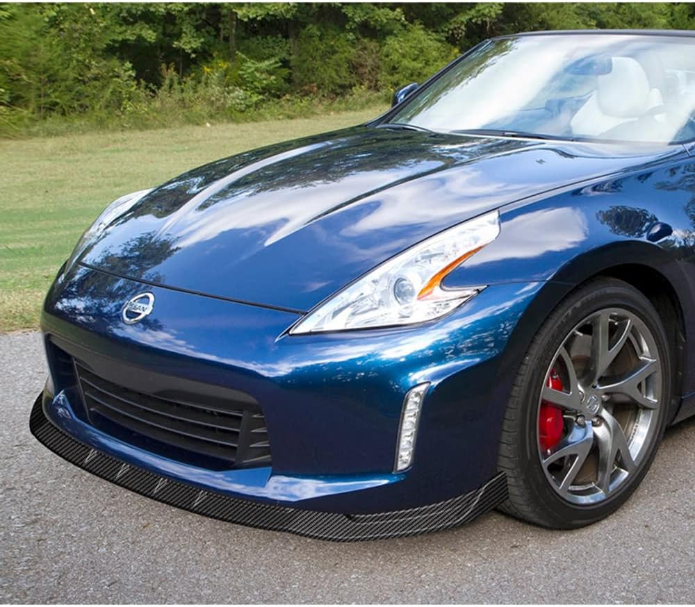 Q1-TECH, Front Bumper Lip fit for Compatible with 2013-2020 Nissan 370Z, Front Bumper Lip Spoiler Air Chin Body Kit Splitter ABS, 2014 2015 2016 2017 2018 2019, GT-Style (Painted Carbon)