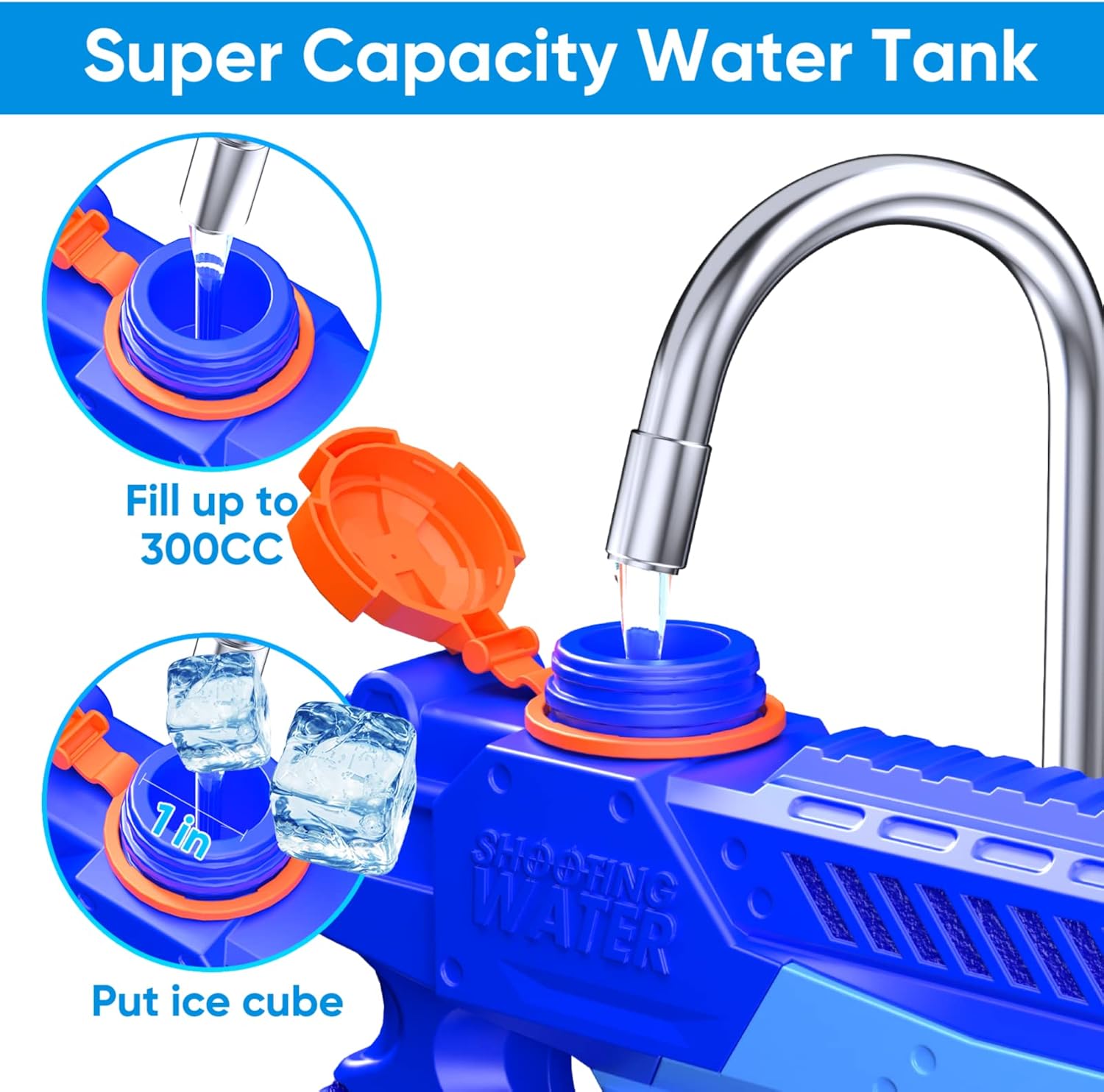 Water Gun, WOLKEK Water Guns for Kids, 2 Pack Long Range High Capacity Squirt Guns Toy, Pool Toys Water Toys for Swimming Pool Beach Sand Outdoor, Summer Gifts for Boys Girls (Green) : Toys & Games