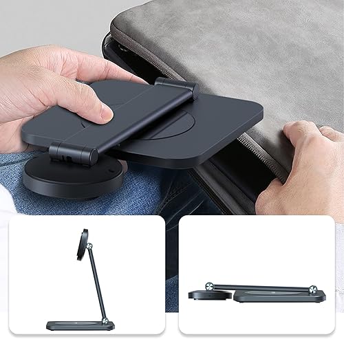 Miniatura 4 de EMONITA Soporte magnético para iPad con cargador rápido de 18 W. Forma de L plegable, imanes fuertes, rotación de 360, inclinación de 180, base de