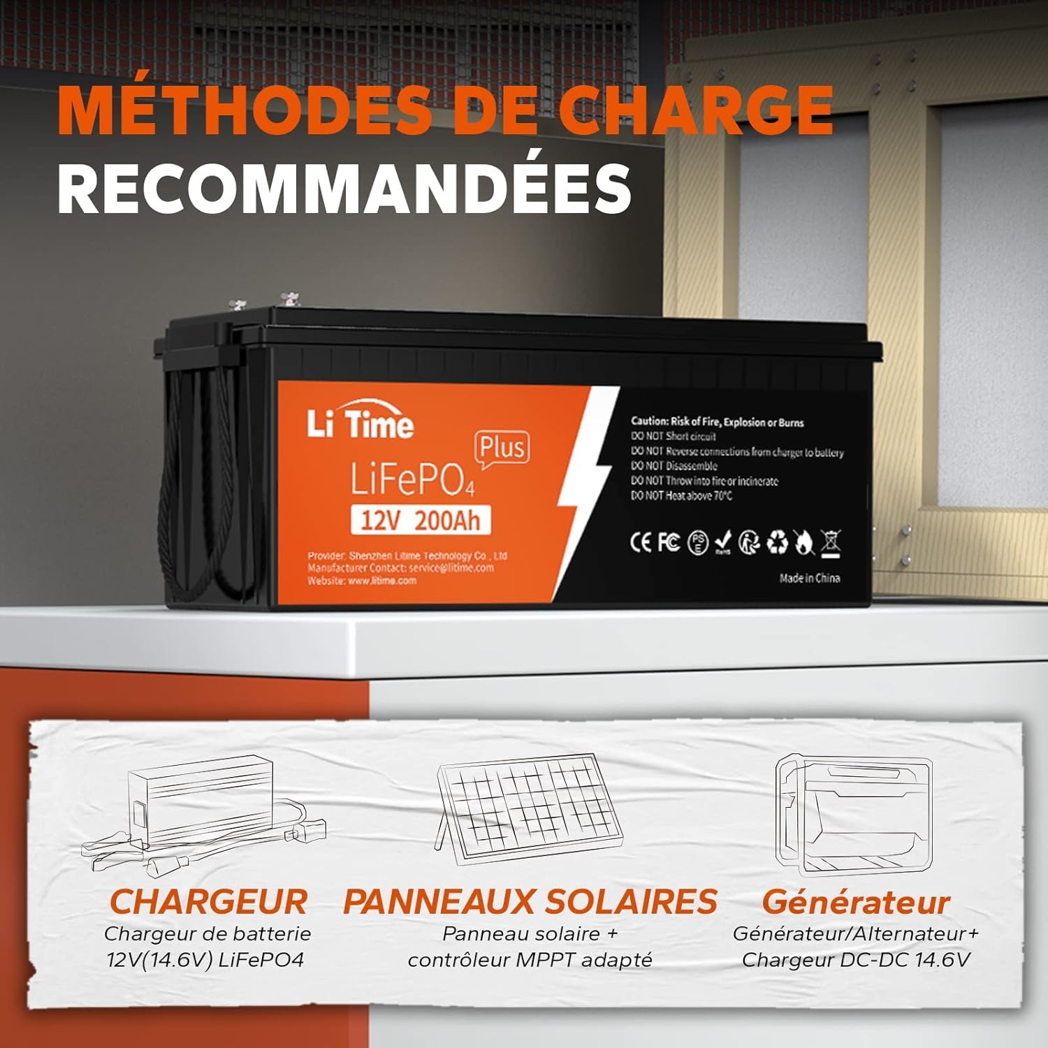 LiTime 2 PCS LiFePO4 Batterie 24V 100Ah, LiFePO4 Lithium Batterie avec 100A Protection BMS et Max.15000 Cycles Profonds, sans Entretien Parfait pour Camping-Car, Bateaux, Off-Grid