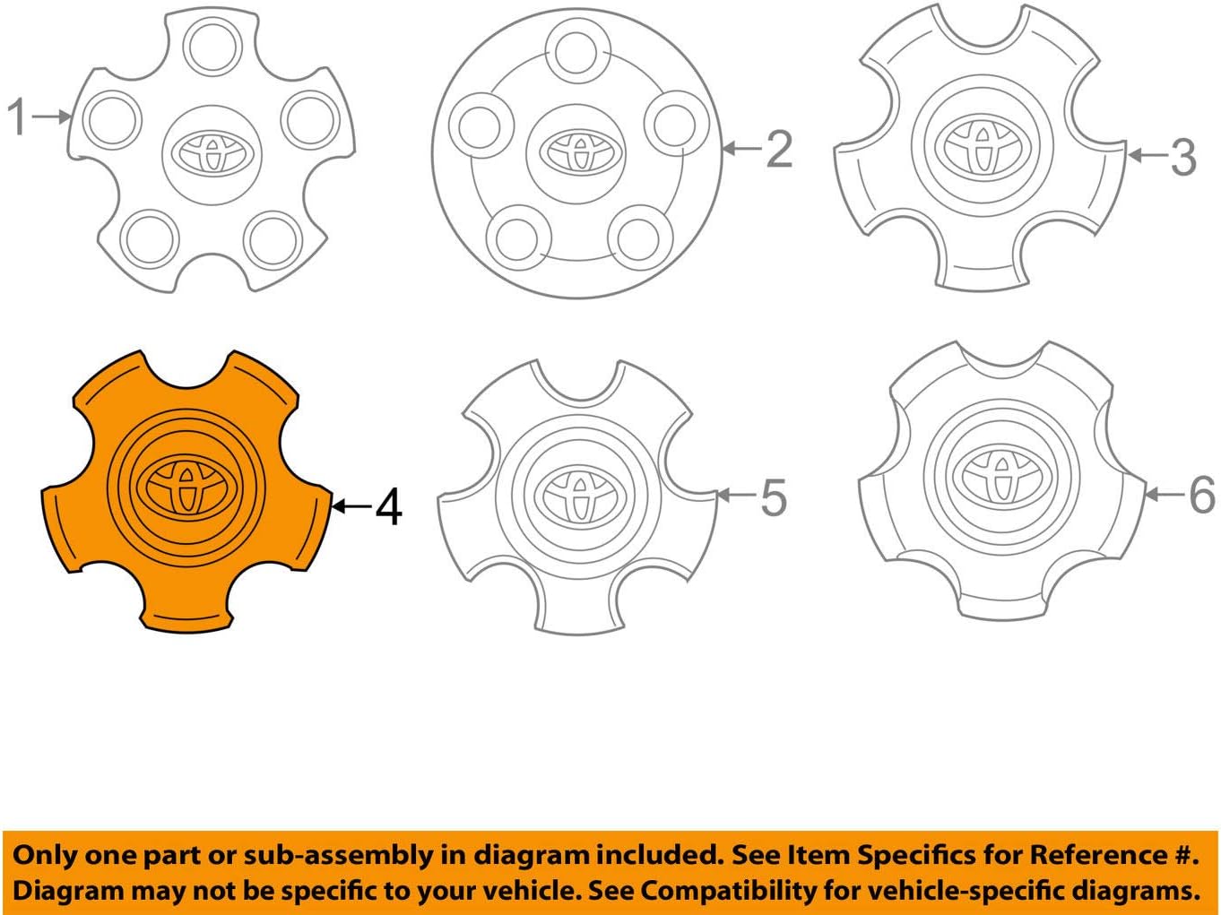 Toyota Genuine Parts - Ornament Sub-Assy, W (42603-0C070)
