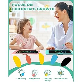 Bravokids 10 Inch LCD Writing Tablet for 3 Year Olds - Electronic Drawing Pad and Doodle Board as Educational Birthday Gifts for Girls and Boys (Green)