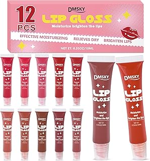Dmsky Juego de 12 brillos de labios, 12 color...
