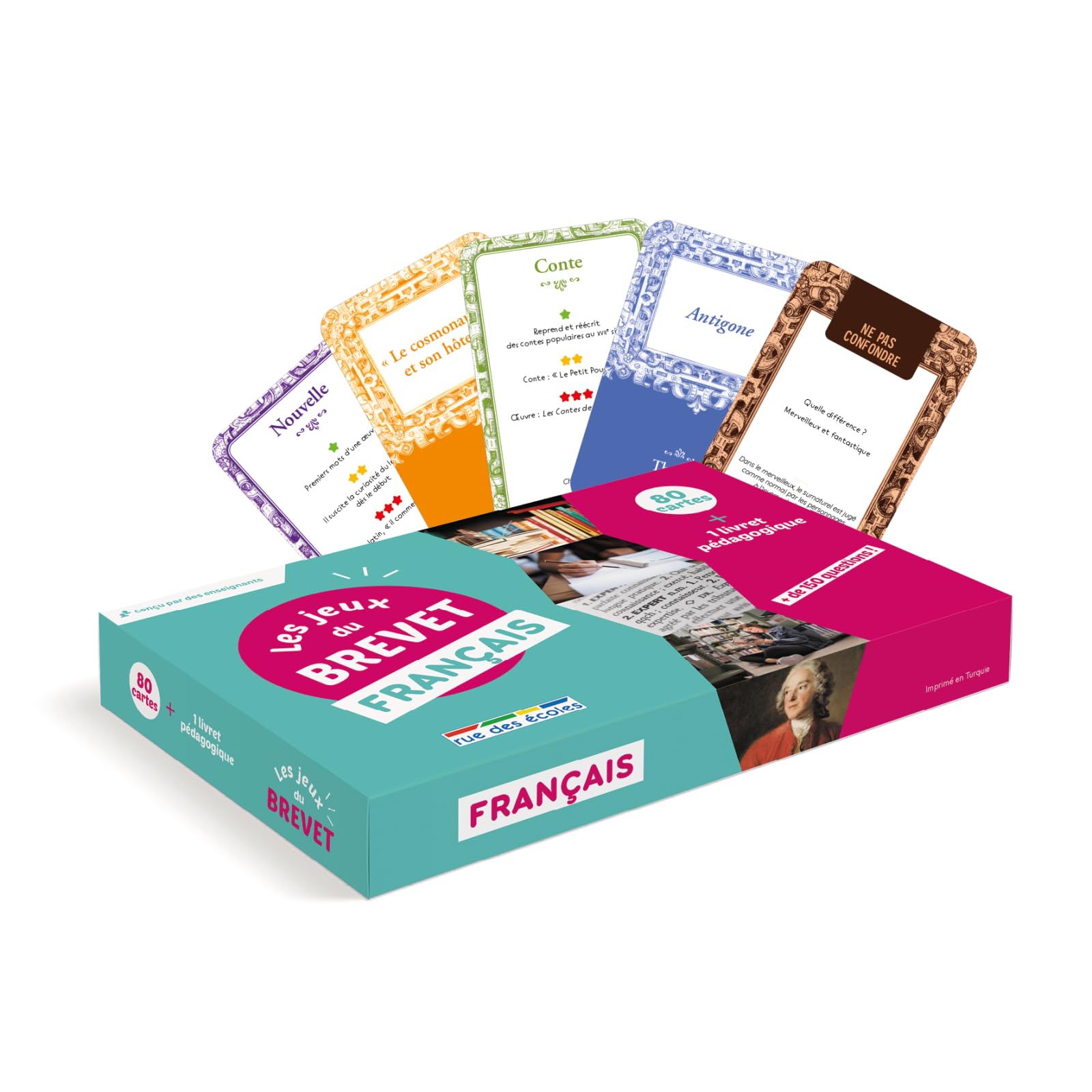 Les jeux du Brevet Français: 80 cartes + 1 livret pédagogique
