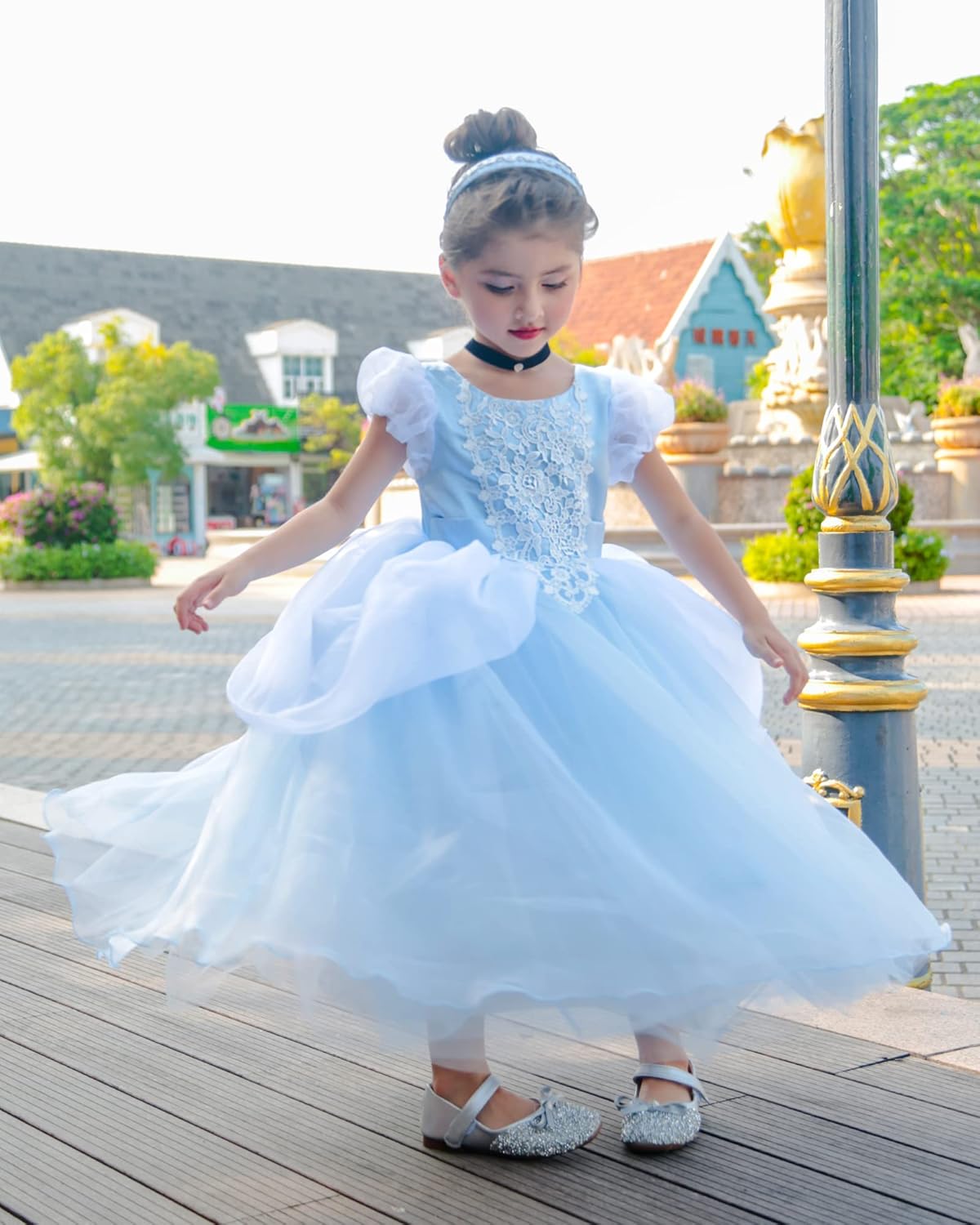 TYHTYM Princess Costumes Little Girls Dress Up Cosplay Fancy Halloween Christmas Party Toddler Kids