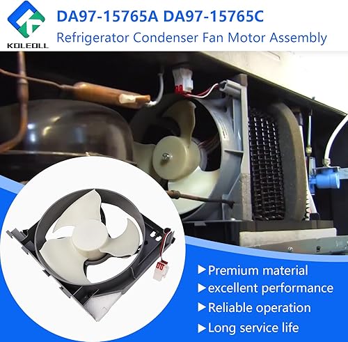 Miniatura 5 de DA97-15765A DA97-15765C Conjunto de motor del ventilador del condensador del refrigerador compatible con refrigerador Samsung DA97-12842A